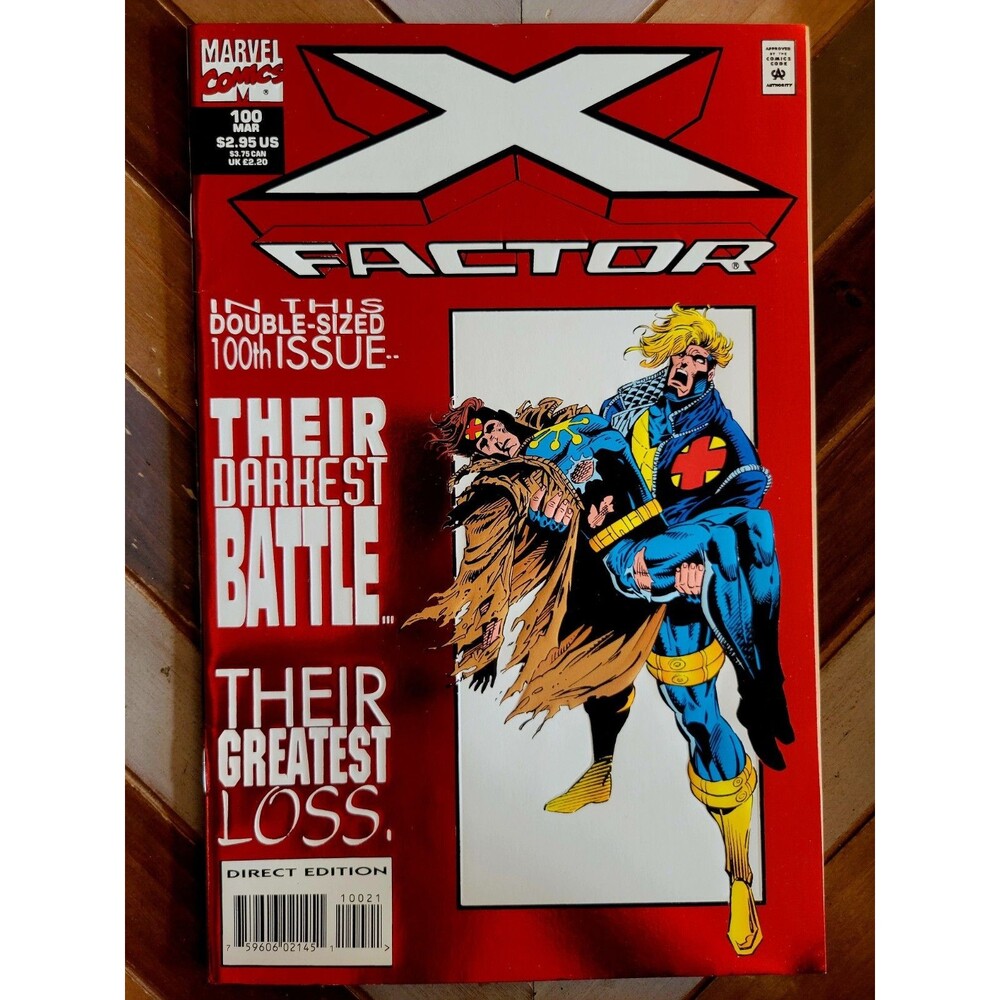 X-Factor #100 FN/VF (Marvel 1994) Red Foil Anniversary Issue! Showdown w/Haven!